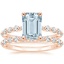 14KR Aquamarine Marseille Diamond Bridal Set (1/2 ct. tw.), smalltop view