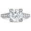 Custom Diamond Prong Pave Milgrain Engagement Ring