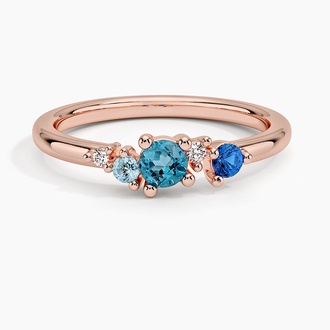 Marina Diamond Ring in 14K Rose Gold