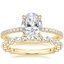 18K Yellow Gold Luxe Viviana Diamond Ring (1/3 ct. tw.) with Luxe Marseille Diamond Ring (1/2 ct. tw.)