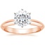14KR Moissanite Classic Six-Prong Solitaire Ring, smalltop view