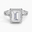 Moissanite Luxe Willow Halo Diamond Ring (2/5 ct. tw.) in 18K White Gold
