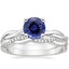 18KW Sapphire Twisted Vine Ring with Petite Twisted Vine Diamond Ring (1/8 ct. tw.), smalltop view