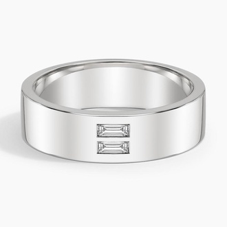 Equality Sign Baguette Diamond Ring