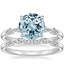 18KW Aquamarine Petite Versailles Diamond Bridal Set (3/8 ct. tw.), smalltop view
