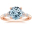 14KR Aquamarine Verbena Diamond Ring, smalltop view