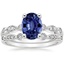 18KW Sapphire Tiara Diamond Bridal Set (1/5 ct. tw.), smalltop view