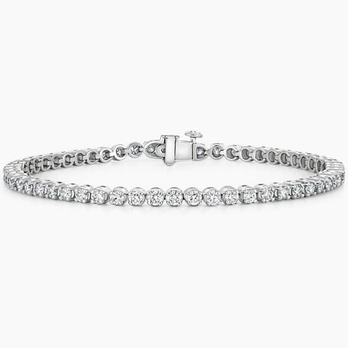 18ct White Gold Diamond D Bracelet