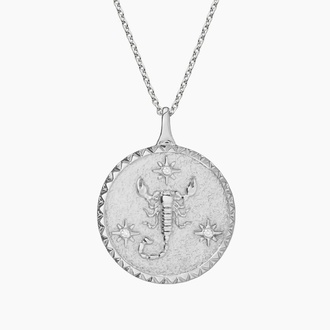 Diamond Accented Scorpio Zodiac Necklace