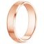 14K Rose Gold 5.5mm Beveled Edge Matte Wedding Ring, smallside view
