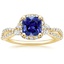 18KY Sapphire Luxe Willow Halo Diamond Ring (2/5 ct. tw.), smalltop view