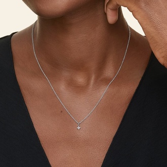 Lotus Inspired Diamond Necklace