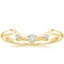 Yellow Gold Spaced Round Diamond Stackable Nesting Ring 