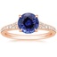 Rose Gold Sapphire Duet Diamond Ring