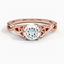 Rose Gold Moissanite Entwined Celtic Love Knot Ring