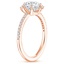 14K Rose Gold Phoebe Diamond Ring, smallside view
