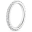 18K White Gold French Pavé Eternity Diamond Ring (1 ct. tw.), smallside view