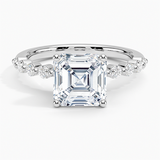 Single Shared Prong Engagement Ring