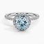 18KW Aquamarine Waverly Diamond Ring (1/2 ct. tw.), smalltop view