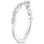 Platinum Curved Versailles Diamond Ring, smallside view