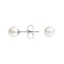 Silver Premium Akoya Cultured Pearl Stud Earrings (5mm), smalladditional view 1