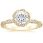 18KY Moissanite Nova Halo Diamond Ring (1/2 ct. tw.), smalltop view