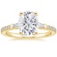 Yellow Gold Moissanite Luxe Tapered Baguette Diamond Ring (1/4 ct. tw.)