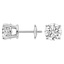 18K White Gold Round Diamond Stud Earrings (4 ct. tw.), smalladditional view 1