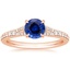 Rose Gold Sapphire Duet Diamond Ring