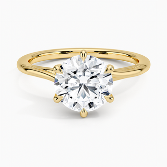 18K Yellow Gold Delilah Twist Solitaire Ring
