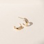 14K Yellow Gold Lilou Dome Diamond Earrings, smalladditional view 2