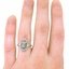 The Minette Ring, smallzoomed in top view on a hand