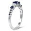 Delicate Claw Prong Diamond and Sapphire Ring, smallview