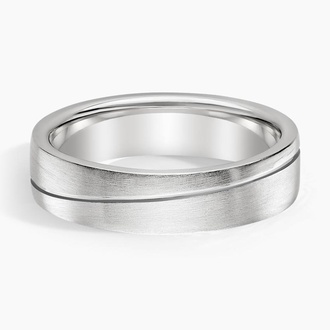 Matte Grooved Men's Ring