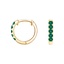 14K Yellow Gold Soiree Lab Created Emerald Huggie Earrings, smalladditional view 1