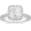 18KW Moissanite Estelle Diamond Ring (3/4 ct. tw.), smalltop view