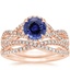 14KR Sapphire Entwined Halo Diamond Bridal Set (1/2 ct. tw.), smalltop view