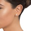 14K Rose Gold Opal Halo Diamond Earrings, smallside view