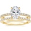 18K Yellow Gold Viviana Diamond Ring (1/4 ct. tw.) with Luxe Ballad Diamond Ring (1/4 ct. tw.)