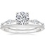 Platinum Aimee Marquise Diamond Ring (1/4 ct. tw.) with Aimee Milgrain Wedding Ring