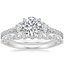 Platinum Ava Diamond Ring (1/2 ct. tw.) with Marseille Diamond Ring (1/3 ct. tw.)