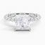 Moissanite Luxe Marseille Diamond Ring in 18K White Gold