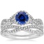 18KW Sapphire Entwined Halo Diamond Bridal Set (1/2 ct. tw.), smalltop view