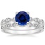 18KW Sapphire Tiara Diamond Bridal Set (1/5 ct. tw.), smalltop view