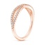 14K Rose Gold Entwined Diamond Ring (1/4 ct. tw.), smallside view