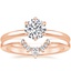14K Rose Gold Esme Ring with Lunette Diamond Ring