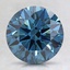 2.30 Ct. Fancy Dark Greenish Blue Round Lab Created Diamond