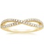 18K Yellow Gold Entwined Diamond Ring (1/4 ct. tw.), smalltop view