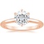 14KR Moissanite Esme Solitaire Ring, smalltop view