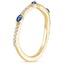 18K Yellow Gold Luxe Willow Contoured Ring with Sapphire and Diamond Accents (1/10 ct. tw.), smallside view